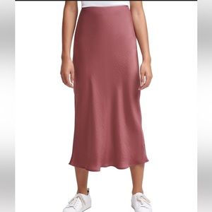 Calvin Klein Jeans Satin Lightweight Midi Length Skirt Large NWT Sedona